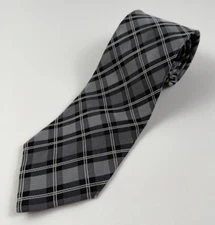 Geoffrey Beene Men 100% Silk Traditional Neck Tie  Gray  NWOT