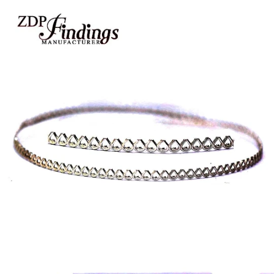 12 inch Gallery Pattern wire 2.5mm Sterling silver 935 Decorative Bezel wire