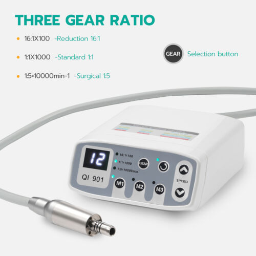Micro motor eléctrico sin escobillas LED dental/pieza de mano contra ángulo creciente 1:5 - Imagen 30 de 37