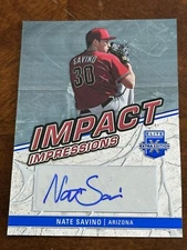 2023 PANINI ELITE EXTRA EDITION NATE SAVINO AUTO #II-NSV IMPACT IMPRESSIONS
