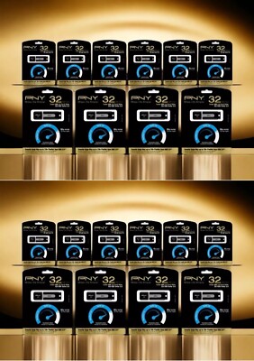 PNY Turbo 32GB USB 3.0 Flash Drive - P-FD32GTBAT2-GE New Full Case 20 Pack Lot