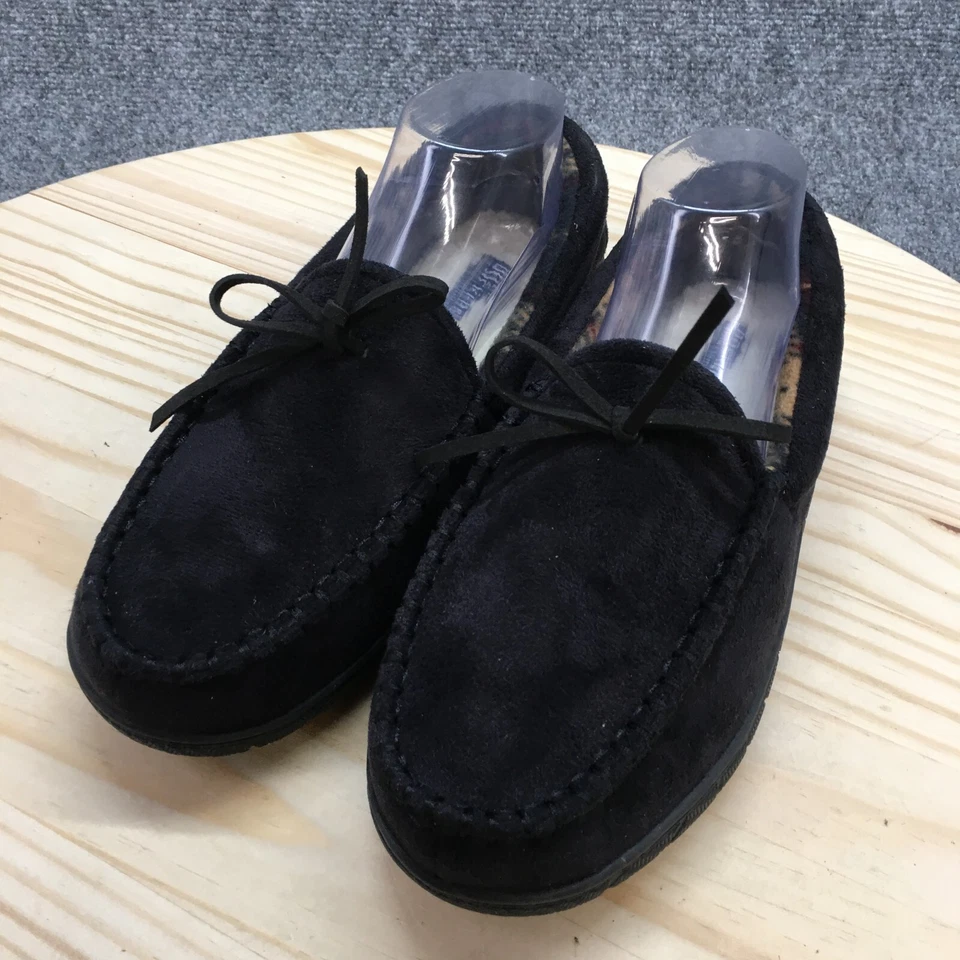 Dockers 拖鞋男式 7-8 托盘记忆泡沫莫卡辛平底鞋蓝色麂皮绒懒人鞋 — 第 3/4 张图片