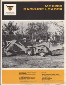 Massey Ferguson Mf 20 Tractor Backhoe Loader Brochure Leaflet Ebay