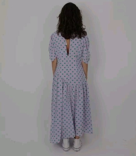 Labelrail x Olivia & Alice Polka Dot Maxi Dress, Lavender /Green Size 12 - Picture 14 of 16