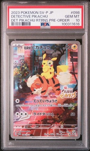 PSA 10 Pokemon Card Detective Pikachu 098/SV-P Nintendo Switch Promo Japanese