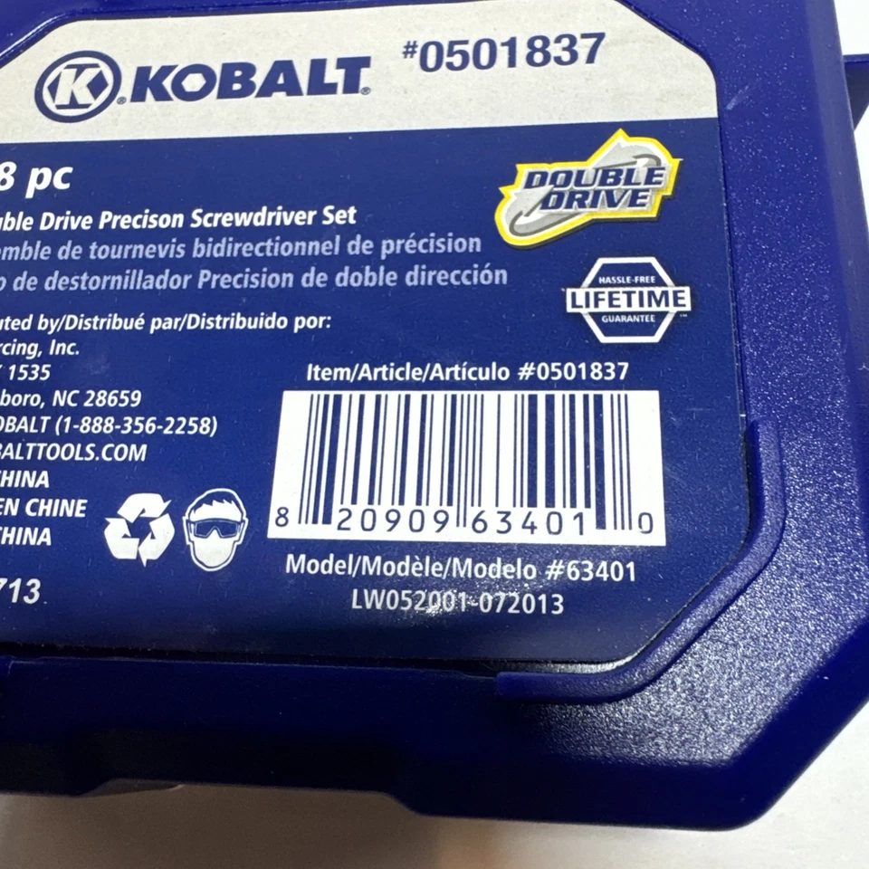 KOBALT 18 Pc DOUBLE DRIVE Mini Micro PRECISION SCEWDRIVER SET +Ext Bar Bits Case - Image 3 of 4