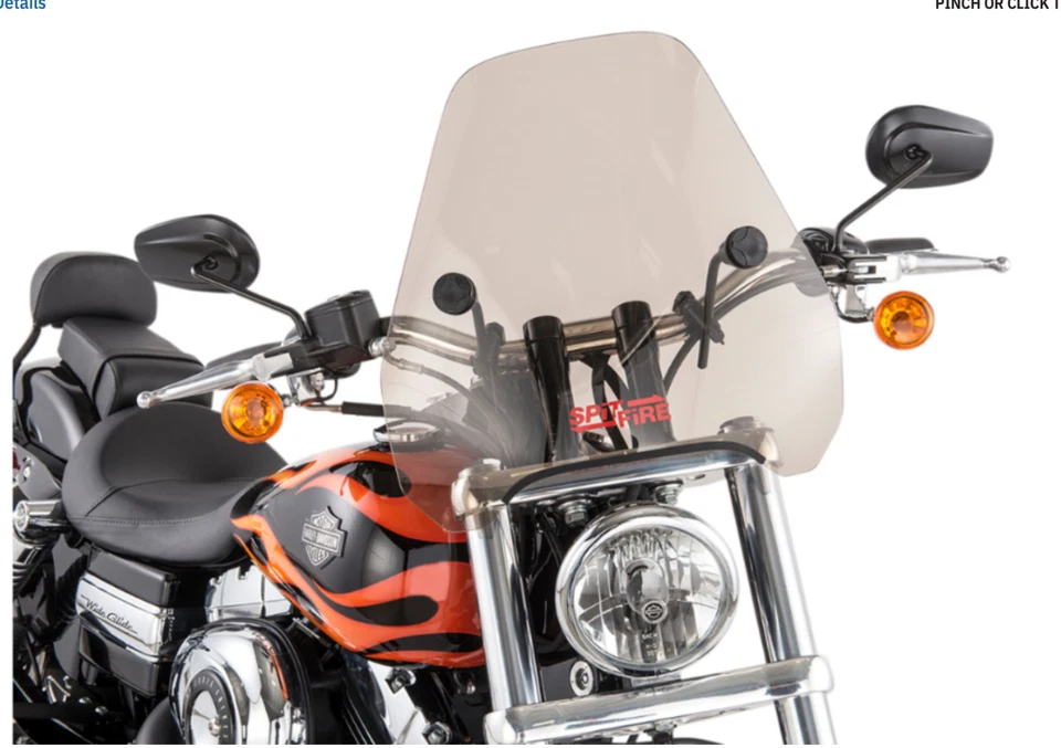 Slipstreamer - S-06-A-C-M - S-06 Spitfire Sport Shield con 1 pulgada Abrazadera, humo Foto 2 de 2