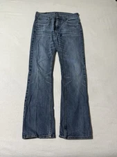 Levis 527 Mens 32x33 Boot Cut Blue Denim Jeans Bootcut 100% Cotton