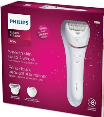 LikeNew Philips Epilator Series 8000 Wet & Dry 3-in-1 Shaver & Trimmer BRE720/14