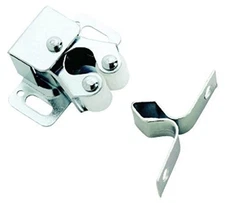 10 Pack Double Roller Cabinet Catch 1-5/16 inch Zinc Door Latch Hardware Set