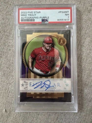 2022 Topps Five Star Autographs Purple #FSA-MT Mike Trout /50