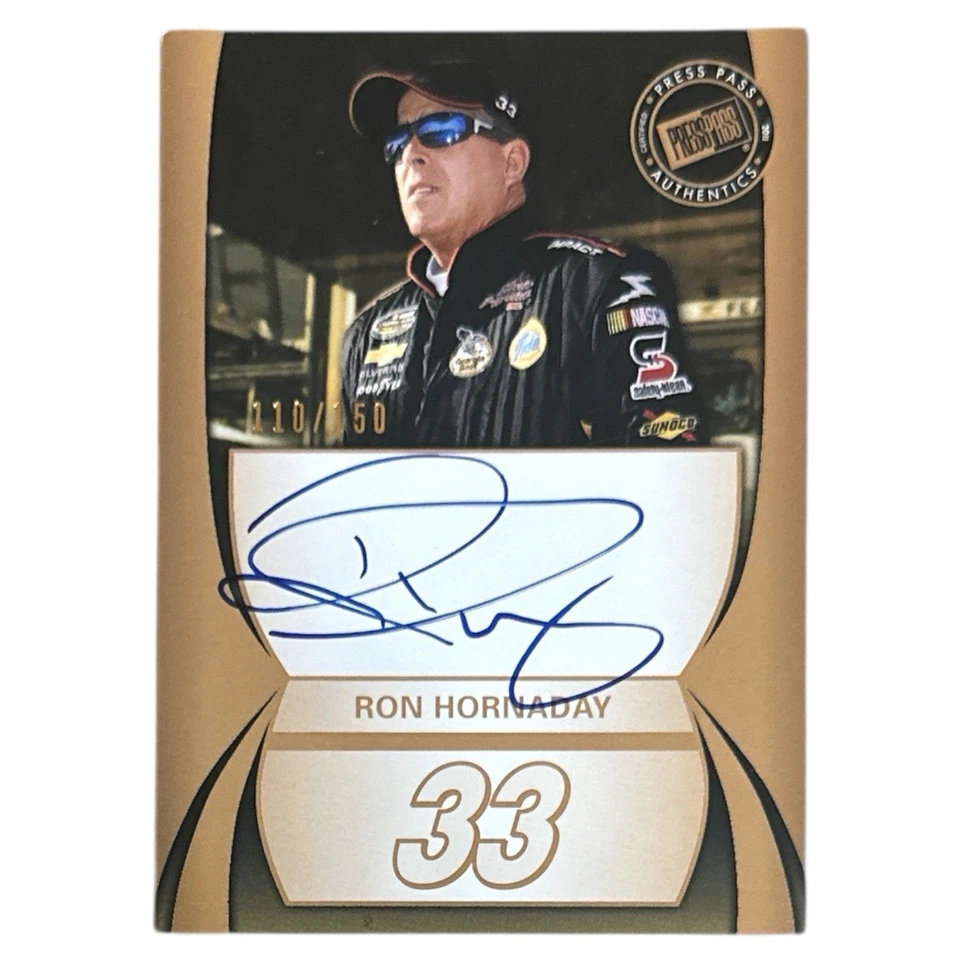 2011 Press Pass Auto BronzeRon Hornaday Jr Autographed Card HOF 110/150 - Image 3 of 3