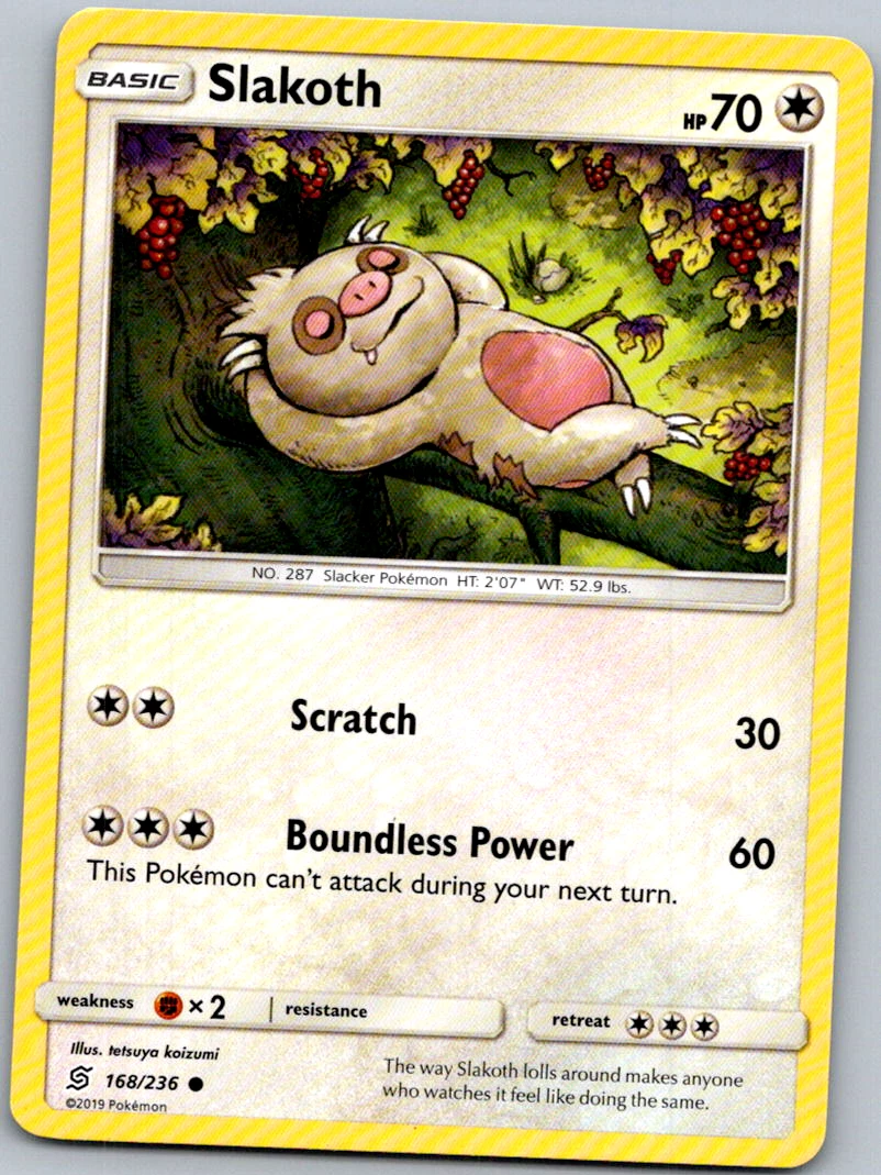 slakoth pokemon card value Platinum Common #95 Please use the attached photos provided for your own assessment 2007 Pokemon EX Power Keepers