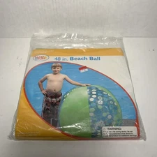 Sand N Sun 48" Beach Ball M-P02-0043-C Walmart New Old Stock Giant Green Blue