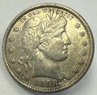 1898-P Barber Quarter Dollar