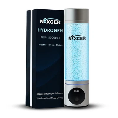 NIXCER 8000PPB H2 OLED 5/10 MIN MODE PORTABLE HYDROGEN PRO WATER