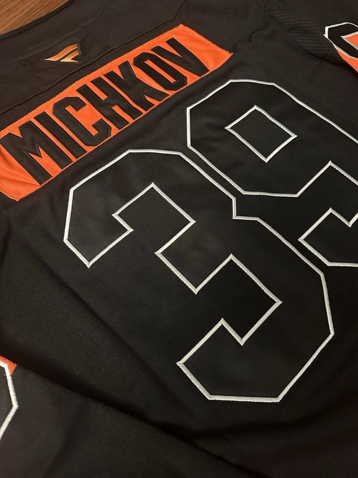 NWOT Fanatics Matvei Michkov Philadelphia Flyers Jersey Size 50 #39 Black/Orange - Image 4 of 4