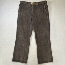 Vintage LL Bean Corduroy Pants Made In Maine USA Mens Size 36x28 With Belt