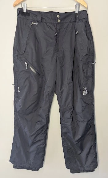Mountain Hardwear Pants Men's L Dry.Q Recco Snowboard Ski Black Waterproof Cargo