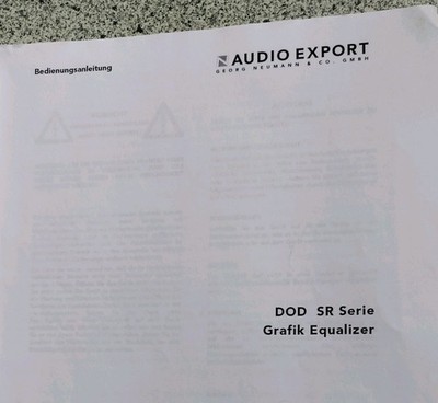 Musik interessanter machen mit Graphik Equlizer  SR 430 QX - DOD SR Serie