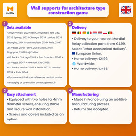 Wall Mounts for LEGO Architecture Skylines All Sets Available