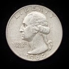 90% Silver - 1964 Washington Quarter  - 15-21