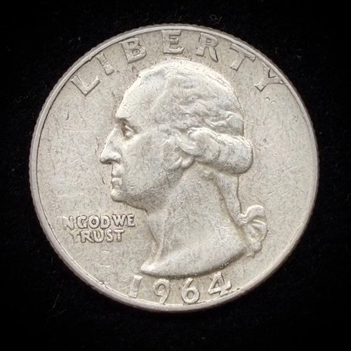 90% Silver - 1964 Washington Quarter  - 15-21
