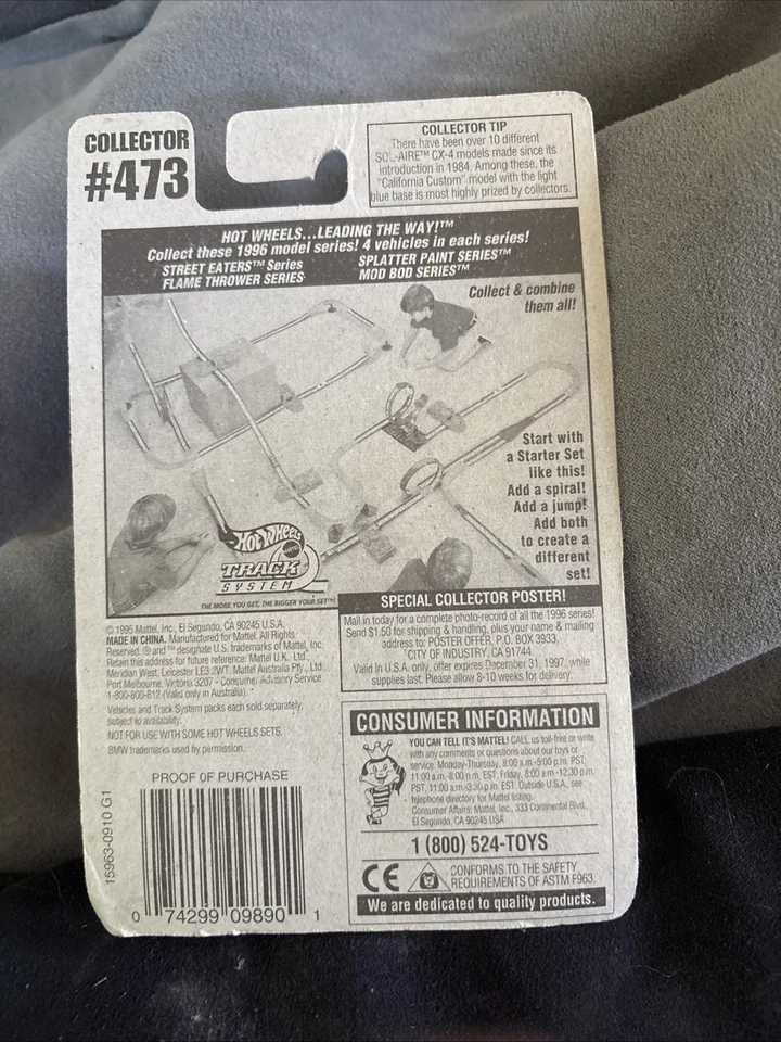 Карта 1997 Hot Wheels 1-е издание родстер BMW M вариант колеса с 5 спицами 518 как новая - Изображение 2 из 2