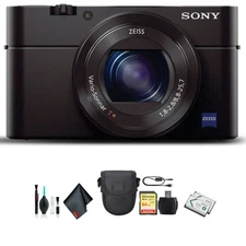 Sony Cyber-Shot DSC-RX100 III Camera DSCRX100M3/B +Soft Bag, Additional Battery,