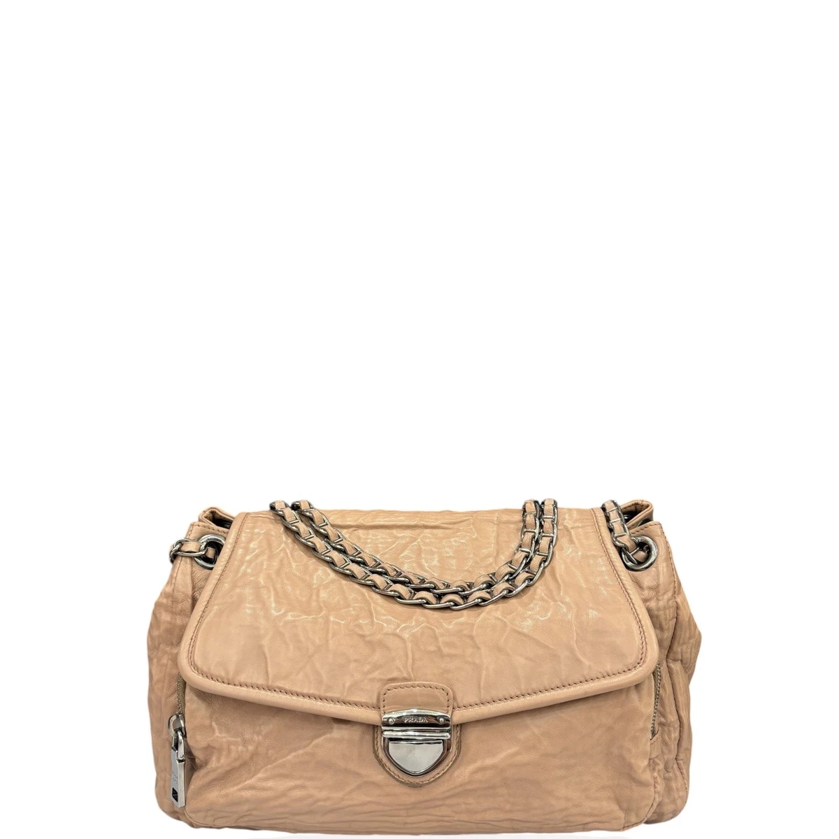 PRADA Brown Leather Shoulder Bags for Women for sale | eBay