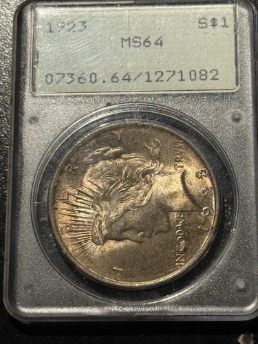 1923 Peace Silver Dollar – PCGS MS64 Brown Toning – Brilliant Uncirculated