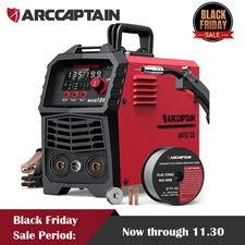 ARCCAPTAIN 135A MIG Welder Large LED Display Welder Flux Core MIG Lift TIG Stick