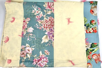New Handmade Quilt Shabby Chic Blue Pink Floral 60 x78 