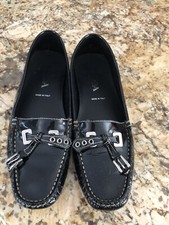 PRADA DRIVING LOAFER Moccasin  Size 37 and 1/2 Patent Leather