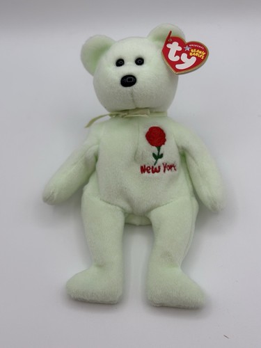 Ty Beanie Baby “New York Rose” the State Flower Bear - Show Exclusive (8.5 inch) - Picture 8 of 12