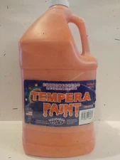Constructive Playthings TEMPERA PAINT Washable Orange Color Non- Toxic ,1 Gallon