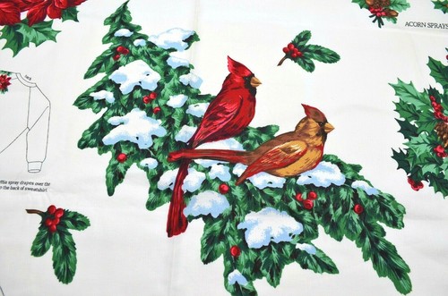 Apliques de tela artística ponibles verde Cranston Christmas Cardinals Holly Holida - Imagen 6 de 12