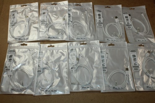 10 x Deltaco USB-A IPhone Lightn. Ladekabel weiß