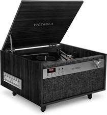 Century 6-In-1 Vinyl Record Player Music Center -3-Speed Turntable, CD Casse