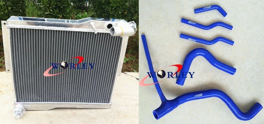 Radiador de aluminio y manguera negra para MG MGB GT ROADSTER 1.8 1977 1978 1979 1980 MT Foto 2 de 4