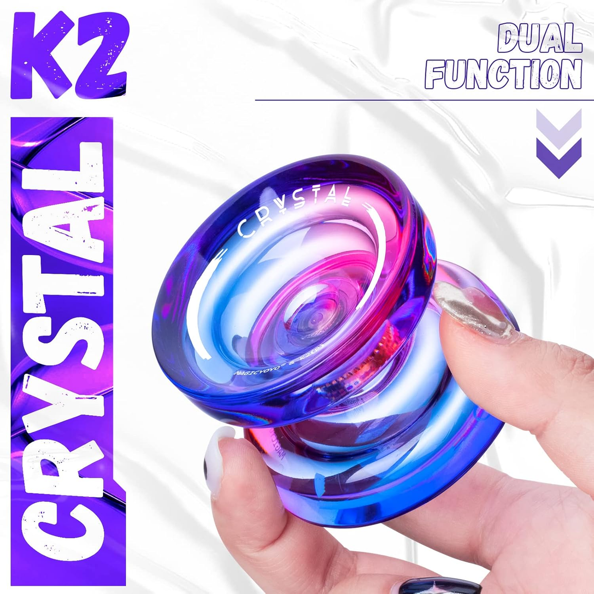 Magicyoyo K2 Plus Crystal Responsive Yoyo,dual Purpose Yo-yo With Replacement Unresponsive Bearing-m.3774 | UK