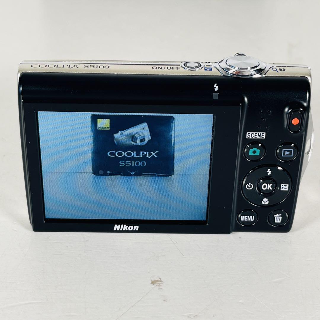 Nikon COOLPIX S5100,5x,2.7in,12.2MP,Silver Excellent from JAPAN