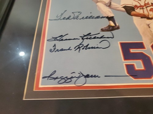 RON LEWIS SIGNED 500 HOMERUN CLUB SIGNED BY WILLIAMS,MAYS,AARON JACKSON MORE LTR - Picture 7 of 15