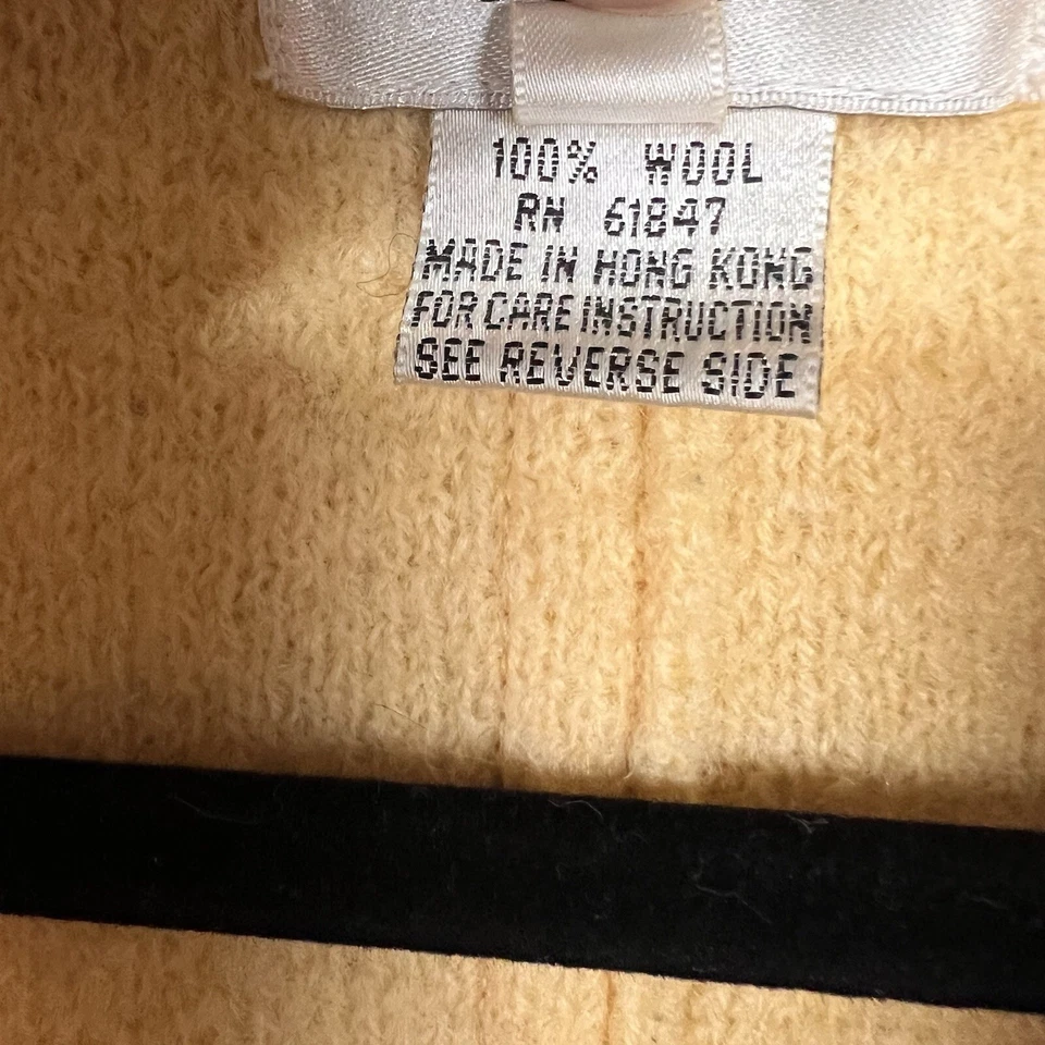 Blazer de Colección Carroll Reed 100% Lana Hervida con Botones para Mujer S Amarillo Clásico Foto 3 de 4