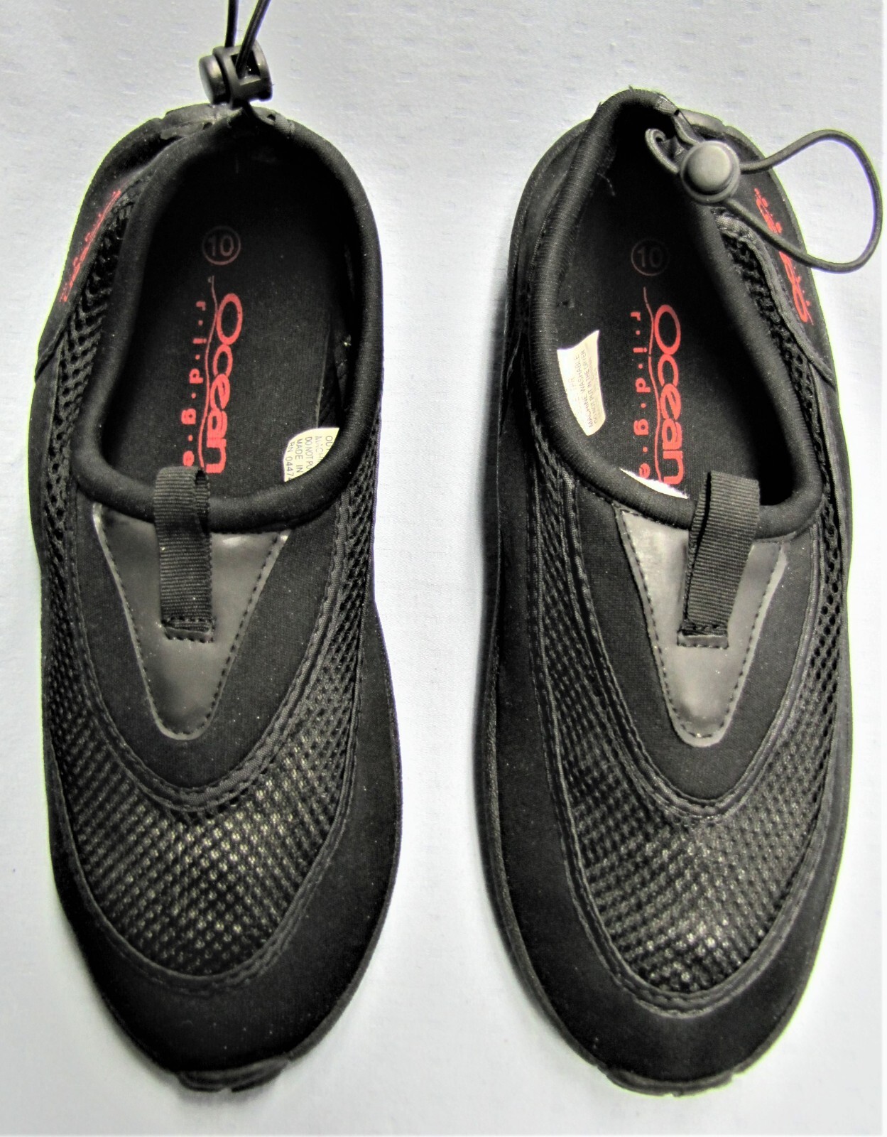 NOS Ocean Ridge Beach, Pool, Deck, Sand, Boat, Water Shoes Size 10 Black