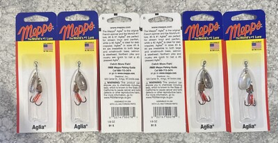 6 Packs Mepps Aglia 1/8OZ B1 S