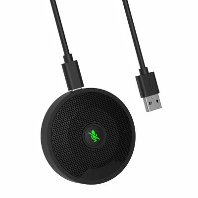 Desktop USB Conference Speakerphone Microphone Built-in Speaker 360° Streaming