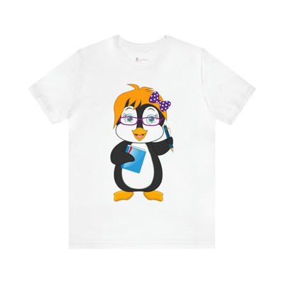 Adult-Size Mrs. Glacier The Penguin Tee - Leigha Marina Cartoon Design