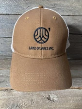 Land O' Lakes Cheese Trucker Hat Dri Duck Brown Hunting Cap Snapback Dairy NEW