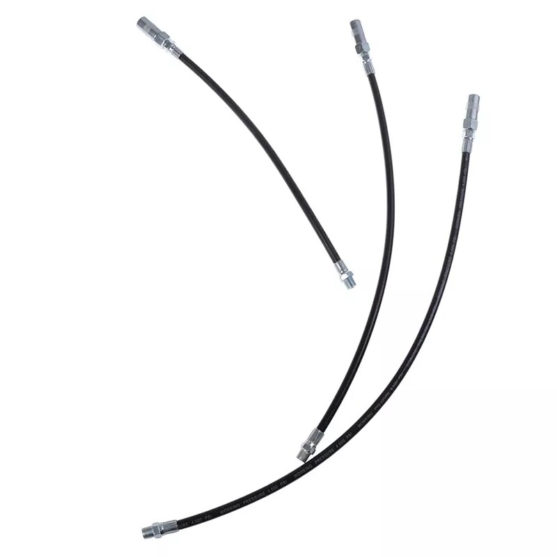 4PC 12" Flexible Grease Gun Hose With Coupler Nozzle Long Extension 1/8"NPT NEW